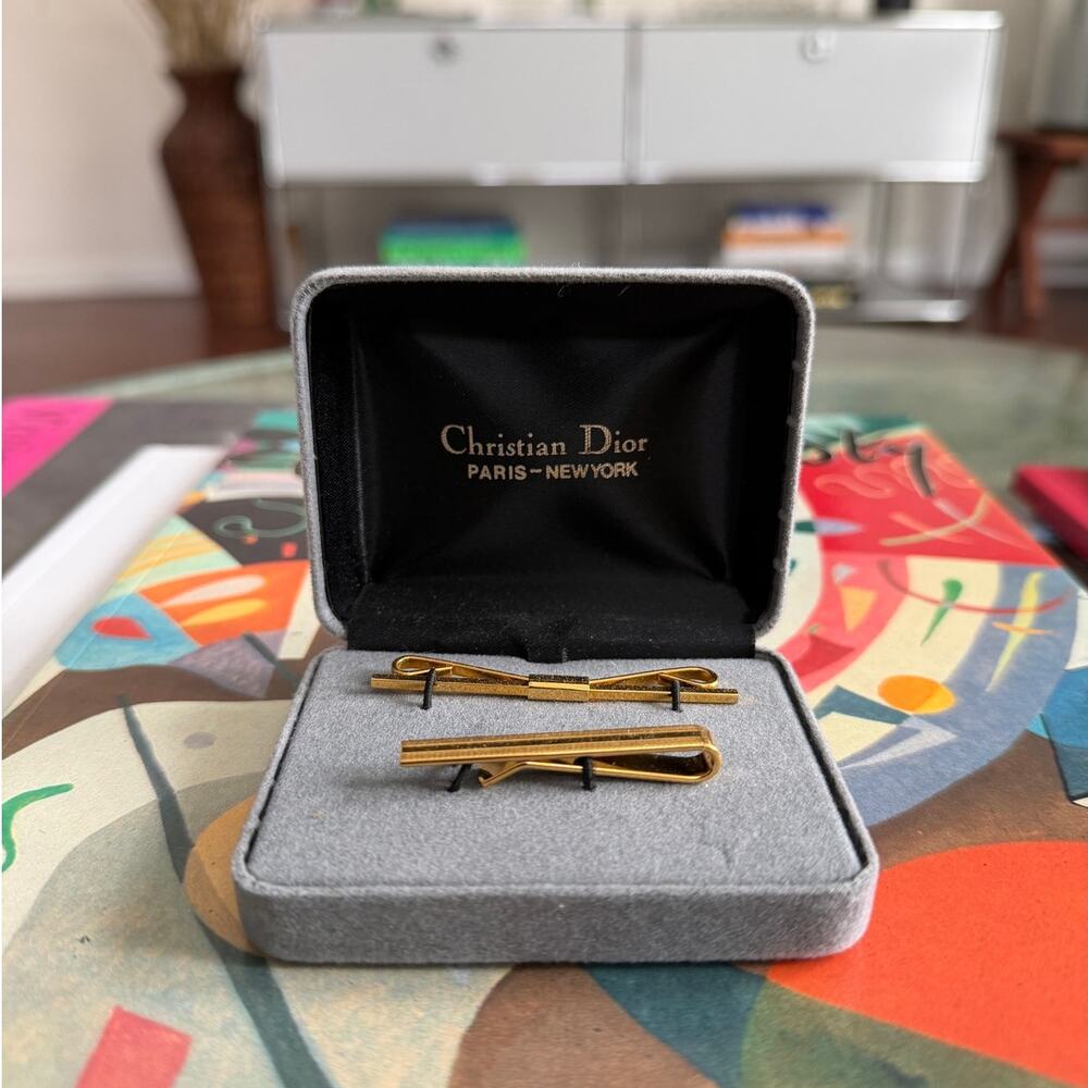 Christian Dior Men's Vintage Tie Bar Clip & Pin